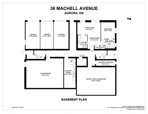 Floor plan for 1 bed, 1 bath, 651 sqft